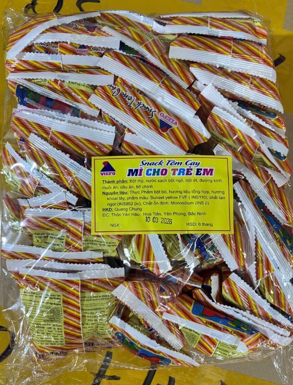 Bịch mì tôm trả em Viefo 50 gói (20g)